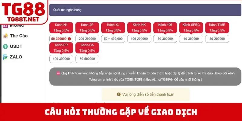 Câu hỏi thường gặp về giao dịch