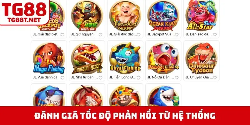 Đánh giá tốc độ phản hồi từ hệ thống