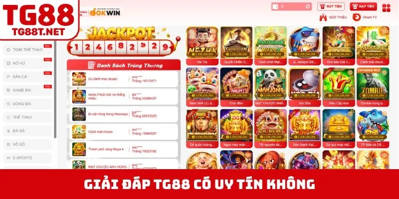 Giải đáp TG88 có uy tín không